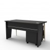 Bureau compact design coloris noir qui convient aux associations et collectivités voulant aménager un ou plusieurs bureaux