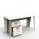 Bureau compact design en couleur blanc décliné en plusieurs coloris pour convenir à l'intérieur de votre bureau ou open space