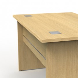 Bureau moderne bois chêne qui vous permet d'installer un ordinateur et des documents dans un bureau ou salle de réunion