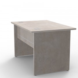 Bureau moderne en béton clair qui est fabriqué en France et livré en kit pour écoles et mairies disposant de petits bureaux