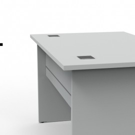 Bureau moderne bois gris en dimensions de 120 cm qui est en bois mélaminé de fabrication française et il est livré en kit