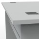Bureau moderne coloris gris de 120 cm de longueur pour convenir à des bureaux et open space de dimensions restreintes