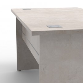 Bureau longueur 140 cm coloris béton clair est indispensable dans une installation de bureaux dans un open space ou espace accue