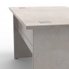 Bureau longueur 140 cm coloris béton clair est indispensable dans une installation de bureaux dans un open space ou espace accue