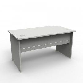 Bureau longueur 140 cm bois gris qui convient pour bureaux et salles de réunion dans des associations et collectivités