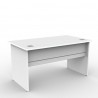 Bureau en bois blanc achat idéal de longueur 160 cm destiné à de grands espaces dans des bureaux et salles d'open space