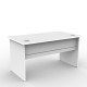 Bureau en bois blanc achat idéal de longueur 160 cm destiné à de grands espaces dans des bureaux et salles d'open space