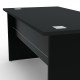 Bureau en bois noir facile à monter et installer dans des bureaux dans des espaces d'accueil en entreprise ou open space
