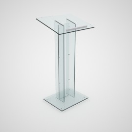 Pupitre plexiglas transparent pour conférence