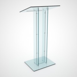 Pupitre plexiglas transparent pour discours