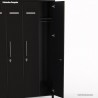 Vestiaire industriel constitué de 2 colonnes d’une hauteur de 180 cm et d’une largeur de 30 cm au corps de meuble graphite