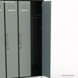Vestiaire industriel idéal pour ajouter un espace de rangement dédié aux vestiaires collectifs de salariés et visiteurs