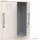 Vestiaire industriel fabriqué en france corps de meuble blanc largeur 30 cm pour les 4 portes casier coloris blanc