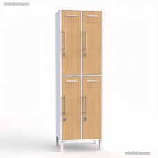 Vestiaire casier blanc en bois fabrication française - largeur 30 cm