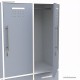 Vestiaire casier de qualité professionnelle corps de meuble blanc largeur 30 cm et 4 portes casier coloris dove blue