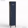 Vestiaire industriel monobloc corps de meuble graphite largeur 40 cm mono colonne coloris bleu cosmique