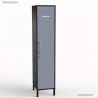 Vestiaire industriel monobloc corps de meuble graphite largeur 40 cm mono colonne coloris dove blue