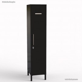 Vestiaire industriel monobloc corps de meuble graphite largeur 40 cm mono colonne coloris noir