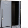 Casier vestiaire monobloc dont les 2 casiers sont en coloris dove blue pour des industries propres et bureaux