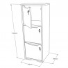 Casier vestiaire bois graphite doté de rangements avec différents casiers en bois pour du rangement d'objets