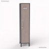 Vestiaire industriel monobloc corps de meuble graphite largeur 40 cm mono colonne coloris driftwood