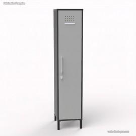 Vestiaire industriel monobloc corps de meuble graphite largeur 40 cm mono colonne coloris gris