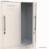 Vestiaire multicases dont les cases sont en coloris blanc comme le corps de meuble fabriqué en france