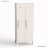 Vestiaire industriel blanc comme corps de meuble avec des cases en largeur 40 cm et en coloris blanc