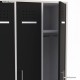 Vestiaire de bureau en largeur 40 cm et hauteur 180 cm pour chacune des 2portes coloris noir