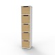 Casier pour bureau bois chene et blanc CASEO 5 cases pour les objets de vos salariés ou collaborateurs occasionnels