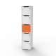 Casier pour bureau bois orange et blanc doté de 5 cases par Vente Directe PME qui est un fabricant de vestiaires à casiers