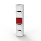 Casier pour bureau bois rouge et blanc avec 5 cases pour tous les types d'entreprises / collectivités / associations / école