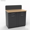 Meuble café graphite pour le corps de meuble et dont le plan de travail est en chêne 