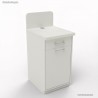 Petit meuble machine à café avec poubelle basculante blanc de qualité professionnelle fabriqué en France 