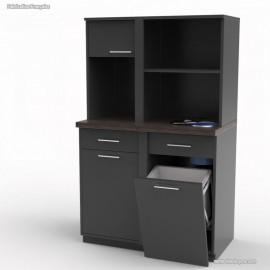 Surmeuble pour meuble espace café professionnel coloris graphite livré monté
