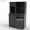 Surmeuble pour meuble espace café professionnel coloris graphite livré monté