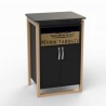 Meuble pour machine a café, noir ou blanc, piètements bois massif, option plateau et tiroir panier