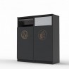 Meuble poubelle professionnel tri - TRAPNET - noir