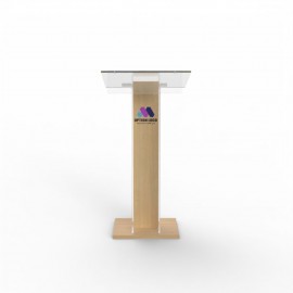 Pupitre conférence plexiglas de hêtre qui convient parfaitement pour des amphithéâtres d'universités ou de collectivités