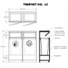 Meuble poubelle professionnel tri - TRAPNET - blanc