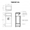 Meuble poubelle de tri - TRAPNET - fiche-technique