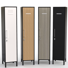 Casier vestiaire monobloc en bois pour entreprise, collectivité