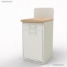 Petit meuble graphite pour machine à café avec poubelle basculante de qualité professionnelle et fabriqué en France