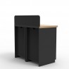 Meuble pour machine à café professionnelle bois coloris chêne et corps graphite essentiel dans un bar ou cafétéria de resto