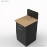 Meuble pour machine à café pour professionnels graphite et chêne clair qui l'élément idéal avec ses rangements fermés