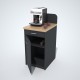 Meuble pour machine à café pour professionnels graphite-chêne clair avec rangements et crédence pour machine à café pro