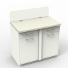 Meuble pour machine à café professionnelle bois tout en blanc idéal pour cafetières professionnelles et de grandes tailles