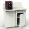 Meuble pour machine à café professionnelle entièrement blanc pour CHR / entreprises