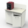  	Meuble pour machine à café professionnelle bois entièrement blanc pour poser votre machine à café professionnelle de CHR