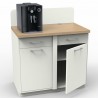  	Meuble pour machine à café professionnelle bois blanc-chêne convenant parfaitement pour CHR : collectivité / hôtel / resto